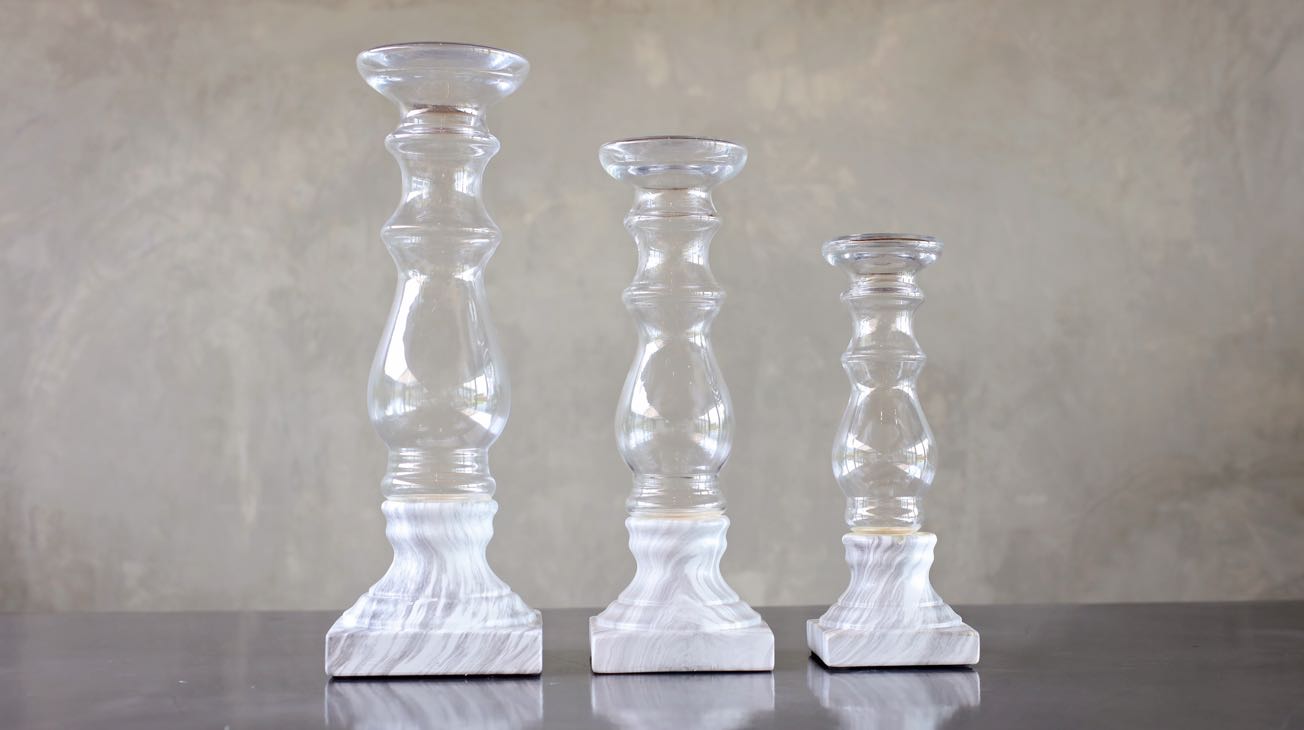 Hire Marble Candle Pillars Luxury Decor