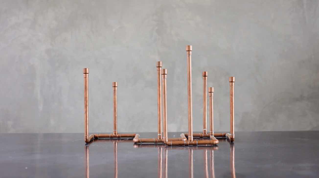Hire Copper Candle Holders Luxury Decor
